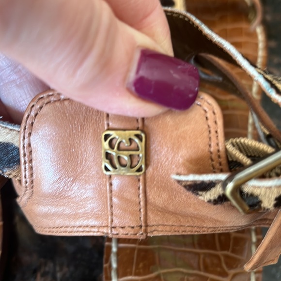 Sam Eldelman Nude Leopard Grenna Gladiator Flat Sandal Size 8 - Picture 13 of 17